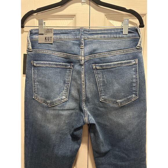 NWT Kut from the Kloth High Rise Charlize Cigarette Leg Size 8 - Picture 6 of 10